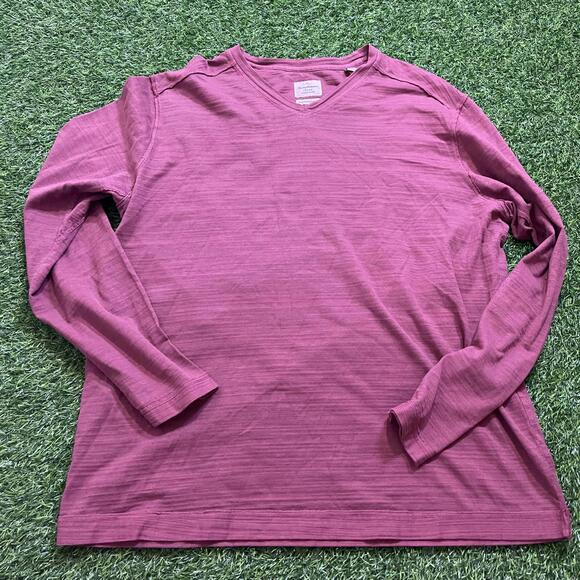 Tommy Bahama Other - Tommy Bahama Long Sleeve V Neck T Shirt Burgundy Size XL